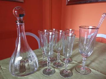 Servizio da  cocktail in cristallo