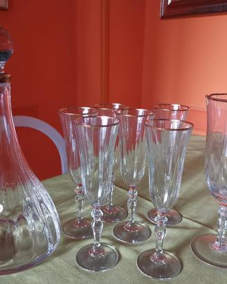 Servizio da  cocktail in cristallo