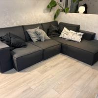 Splendido DIVANO antracite con penisola destra