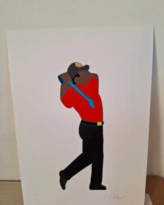 marco lodola, serigrafia materica tiger