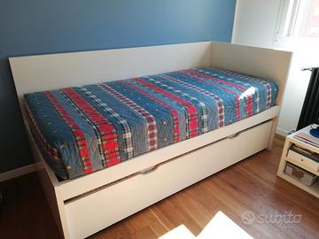 Letto singolo con secondo letto estraibile