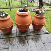 Tris vasi terracotta da esterno Bitossi Italy