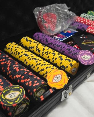 Set fiches Poker in Ceramica Cashgame 500pz