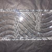 CENTROTAVOLA IN  VETRO LAVORATO RETTANGOLARE