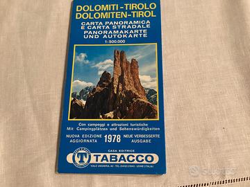 Carta Geografica Vintage 1978