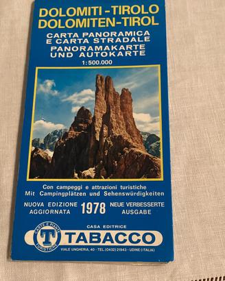 Carta Geografica Vintage 1978