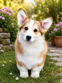 Welsh Corgi Pembroke maschio giovane con pedigree