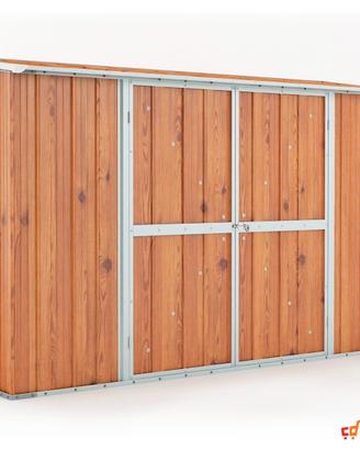 Casetta in lamiera esterno 307x100 fin legno