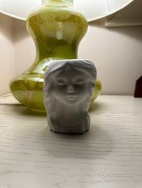 vasetto in ceramica viso donna