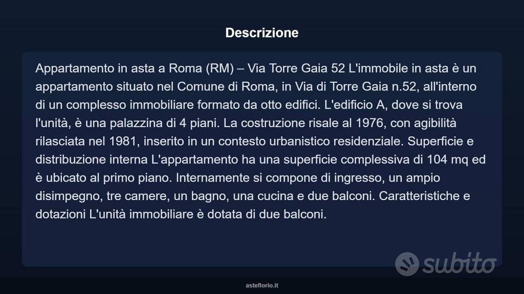 Appartamento – Roma, Consorzio Torre Gaia, Torre Gaia - Vista 5