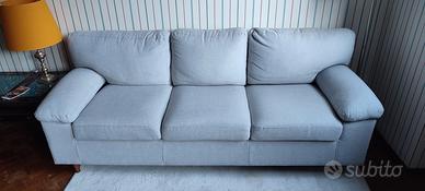 Divano 3 posti in tessuto grigio