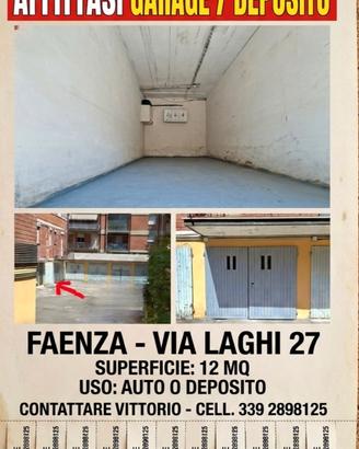 Garage 12 MQ Via Laghi 27 a Faenza (Ra)