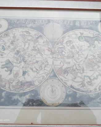 planisfero celeste con cornice