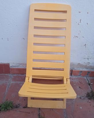 lotto di 3 sedie da spiaggia pieghevoli