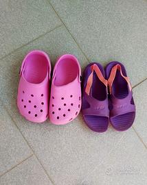 Due paia di ciabatte estive n. 31 per bambina
