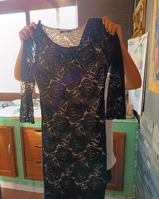 vestito nero tubino nuovo con cartellino