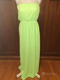 vestito verde fluo