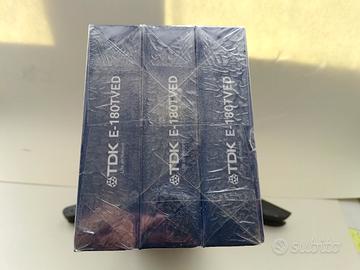 3 cassette VHS TDK 180 vergini imballate 