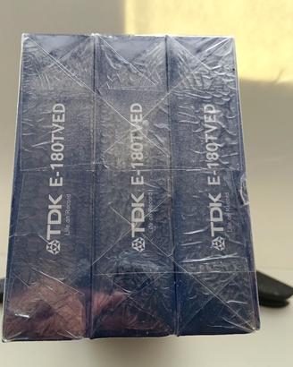 3 cassette VHS TDK 180 vergini imballate 