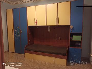 cameretta a ponte con secondo letto estraibile e s