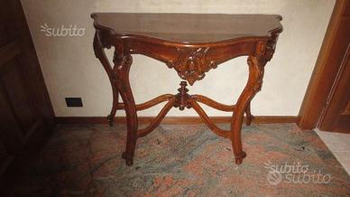 Tavolo consolle antica noce luigi filippo '800
