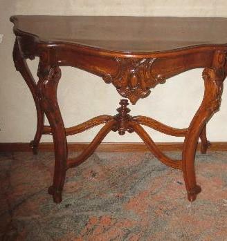 Tavolo consolle antica noce luigi filippo '800
