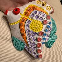 Pesce decorativo ceramica artistica
