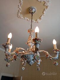 Lampadario Capodimonte, Italia, anni '60