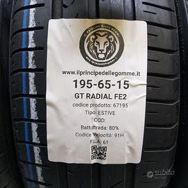 2 GOMME 195 65 15 GT RADIAL A67195