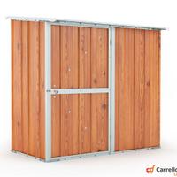 Box casetta giardino Acciaio 174x100 fin legno