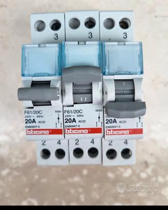 BTICINO F61/20C BTDIN - COMMUTATORE 1P 1-0-2