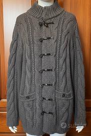 Cardigan Sisley in Maglia Grossa Intrecciata