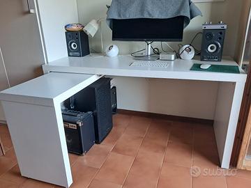 scrivania ikea malm bianca 150x65