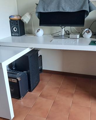 scrivania ikea malm bianca 150x65
