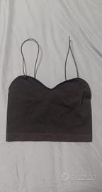 Crop Top Nero Seamless Primark x Rita Ora - XS