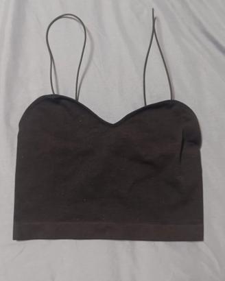 Crop Top Nero Seamless Primark x Rita Ora - XS