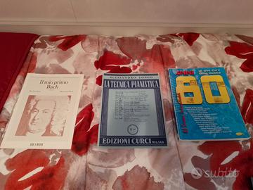 Libri di musica per pianoforte + spartiti anni ’80