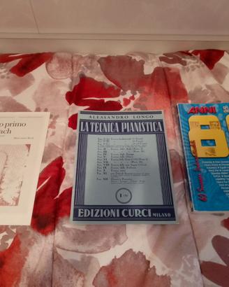 Libri di musica per pianoforte + spartiti anni ’80
