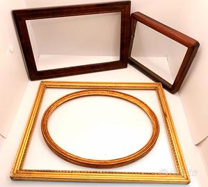 cornici antiche dorate 4 pezzi buone condizioni