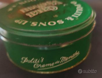 Piccola scatola di latta vintage caramelle "Crème