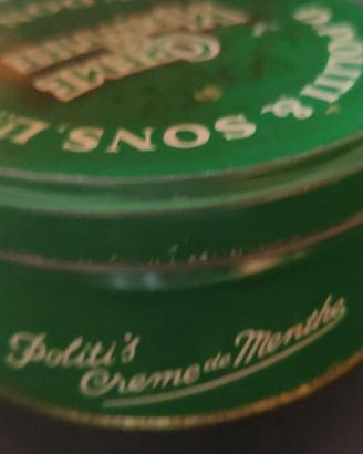Piccola scatola di latta vintage caramelle "Crème