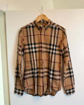Camicia Burberry Brit uomo check beige originale