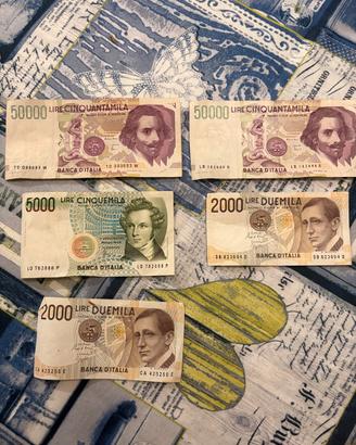 Lotto banconte lire varie 36 pezzi