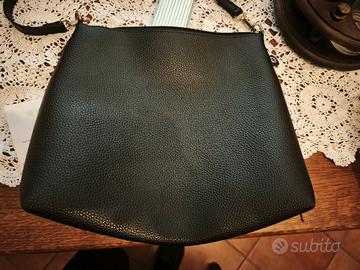borsa nera a tracolla 