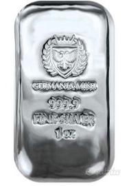 LINGOTTO 1 OZ GERMANIA MINT ARGENTO PURO 999