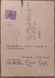 Autografo Costanza E Rina Gigli