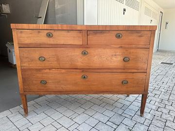 Mobile cassettiera vintage in legno antico