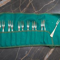 Set di dodici forchette per antipasti vintage