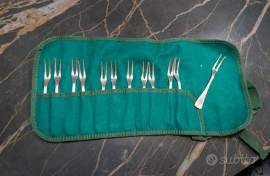 Set di dodici forchette per antipasti vintage