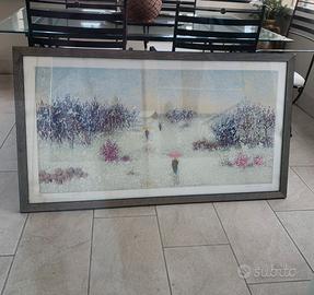 Serigrafia antonio pasciuti "Nevicata" 120 x 60